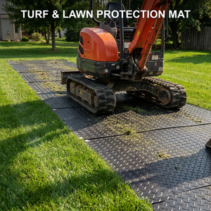 Tapis <span class=keywords><strong>de</strong></span> protection au sol professionnel <span class=keywords><strong>en</strong></span> HDPE/UHMWPE pour extérieur, <span class=keywords><strong>plaque</strong></span> routière haute résistance pour accès événementiel temporaire et sécurité du terrain - Product Image 1