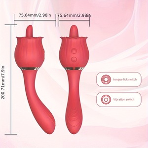 Vibrateur pour couples, jouet sexuel pour adultes pour femmes, effet de léchage de langue - Product Image 1