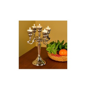 Table Centerpieces Crystal Candle Holder for Table Decorations Gold Plated Meta T <b>Light</b> Candle Stand With Crystal <b>Globe</b> for Sale - Product Image 3