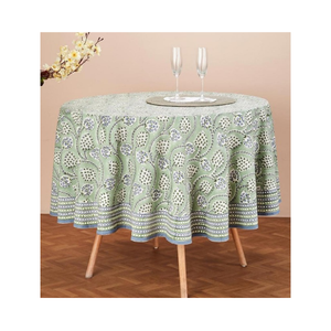 Greyish Cotton 60x90 Inch Lightweight Dining <b>Table</b> Cover GOTS Certified ISO 9001 Soft Breathable Fabric Festive Dining Setup - Product Image 6