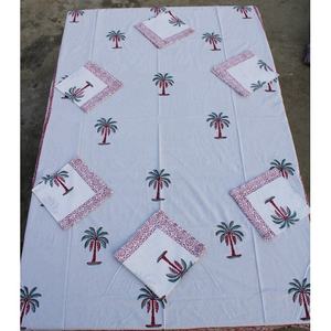 Mantel con estampado de bloque indio, cubierta de mesa de algodón Floral, conjunto de servilletas, mantel francés Floral, novedad - Product Image 1