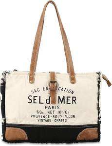 Vintage <b>Crafts</b> Canvas Hand Canvas Tote <b>Bag</b> Radiant Leather <b>Bag</b> for Shopping - Product Image 6