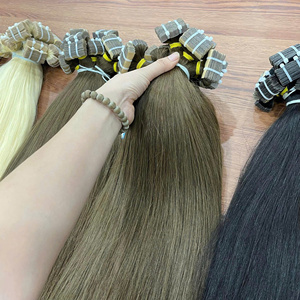 Cinta invisible de todas las pulgadas en el cabello, muchos colores, 100% cabello vietnamita crudo Real, súper doble dibujado, sin mezcla, envío rápido - Product Image 1