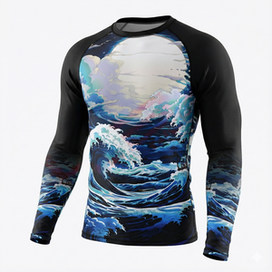Camiseta de Compresión Rashguard Personalizada de Spandex con Protección UV UPF 50+ de Manga Larga para Hombre, para Jiu Jitsu, BJJ y MMA - Product Image 1