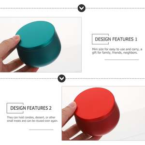 Glossy Powder Coated Metal Candle <b>Jars</b> With Lid Stable Base Perfect Home Decor Product Living Room Cafe Tableware Use <b>Jars</b> - Product Image 2