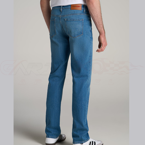 Venta al por mayor de pantalones vaqueros gruesos para hombre, pantalones vaqueros ajustados de invierno para hombre, pantalones vaqueros azules elásticos tradicionales para hombre a granel - Product Image 4