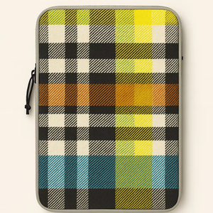 Housse pour ordinateur portable à carreaux classique antichoc léger et personnalisable extérieur résistant à l'eau idéal pour les étudiants professionnels - Product Image 1