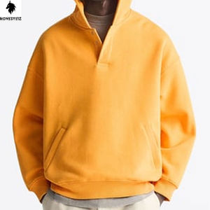 Sweat-shirt à capuche pour homme personnalisé, léger, de haute qualité, 100% coton, tissu éponge, motif uni, respirant - Product Image 1