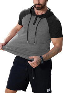 Wholesale <b>Men's</b> Winter Hooded <b>T</b>-<b>Shirt</b> with Zipper Breathable Soft Lightweight Fabric Custom Logo & Print - Product Image 6