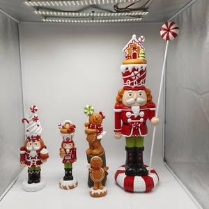 Joyeux Noël Décoration Soldats Résine Bonbons <span class=keywords><strong>Casse</strong></span>-<span class=keywords><strong>Noisette</strong></span> Cookie Maison Ornements de Table - Product Image 2