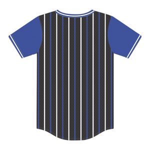 Phi Beta Sigma Noir Pinstripe Pull Baseball Jersey 100% Polyester Mesh Grec Fraternité Vêtements T Shirt avec Broderie - Product Image 3
