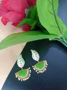 Top Indian Manufacturer's Gold-Plated Pearl Mate Fiish Earrings Fashion Jewelry Inspired Quality <b>Brass</b> Party Export Quality - Product Image 2