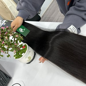 Paquetes de extensión de cabello virgen crudo vietnamita negro Natural de alta calidad, paquetes rectos naturales alineados con cutícula, cabello humano - Product Image 4