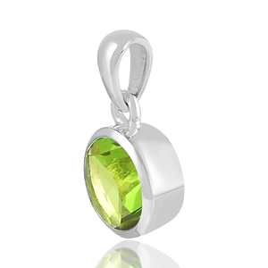 Joyería clásica de plata, colgante de piedras preciosas, Colgante de Piedra doble de peridoto de Plata de Ley 925 - Product Image 2