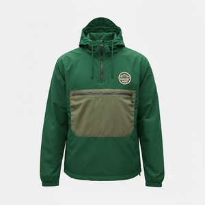 Veste coupe-vent longue vintage à capuche personnalisée avec poche avant et grande poche, demi-zip, design 2026 - Product Image 6