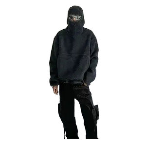Vente en gros de sweats à capuche pour hommes, coupe ample, motif à carreaux, doublure en sherpa, personnalisation complète, tissu de qualité supérieure, fabriqué au Pakistan - Product Image 5
