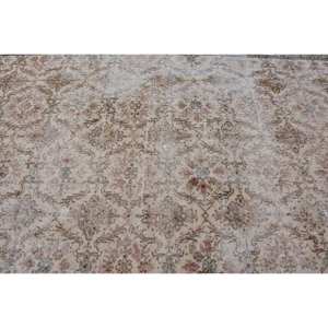 Tapis Turc Vintage Beige Vert 6.3X9.9 pieds Laine Tissage Plat avec Motif Patchwork pour Décorations de Salon Couloir Utilisation - Product Image 5