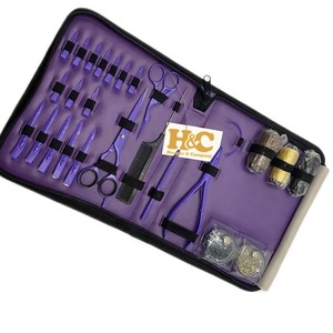 Kit de Pinzas para Extensiones de Cabello - Acero Inoxidable de Grado Quirúrgico, Kit de Cabello de Alta Gama, Pinzas para Micro Extensiones, Tijeras, Peine para Hilos - Product Image 4