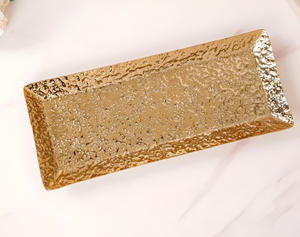Bandeja DE SERVICIO DE ALUMINIO redonda de estilo moderno hecha a mano de calidad superior Metal plateado para hoteles y restaurantes Decoración de bodas - Product Image 4
