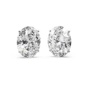 ต่างหูเพชรทรงรี 1.50 กะรัต ทองคำขาว 18 กะรัต (G-H VS2-SI1) - Product Image 1