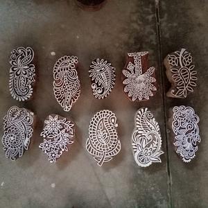 Mini blocs en bois en forme d'animal sur mesure, pour impression artistique et textile au henné, avec une variété de dessins, 1000 pièces - Product Image 4