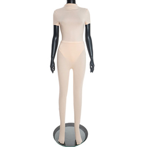 Y25ST546 Conjunto de Moda por Atacado em Duas Peças para Mulheres, Top Cropped com Gola Alta e Calças Palazzo de Cintura Alta, Conjunto de 2 Peças - Product Image 5