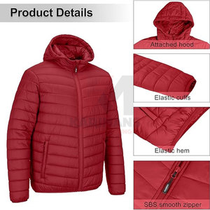 Chaqueta acolchada con capucha para hombre abrigo de invierno ligero aislado para esquí, nieve, senderismo Logotipo de diseño de color OEM personalizado - Product Image 6