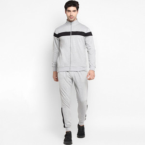 Wholesale OEM Tracksuit Zipper Hooded Jogging Men Jogger Track Suit Wholesale Adult Jogging Suit Cheap Sports Training Tracksuit - Product Image 1