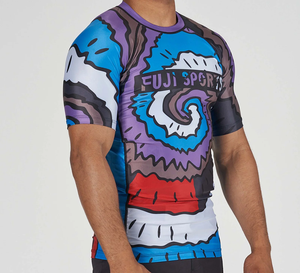 Camisetas de Jiu Jitsu Lisas al por Mayor de Alta Calidad con Logotipo Personalizado, Camisetas Deportivas de Manga Corta Estampadas para Hombre, Rashguard de MMA para Hombre - Product Image 1