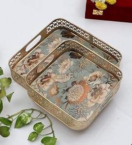 <b>copper</b> printed serving tray for festive table centerpiece <b>copper</b> printed serving tray with handcrafted artistic appeal - Product Image 6