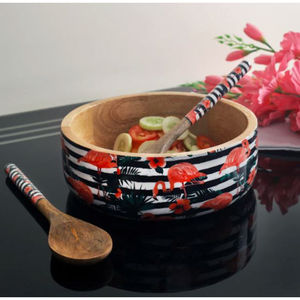 Hogar y utensilios de cocina Serverware Tazón de calidad superior Forma redonda Madera y Meena Cuencos para servir alimentos - Product Image 5