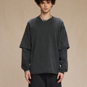 Fabricant de t-shirts à double manches pour hommes à la mode offrant des services OEM ODM de vêtements à la mode et des commandes en gros de vêtements personnalisés - Product Image 2