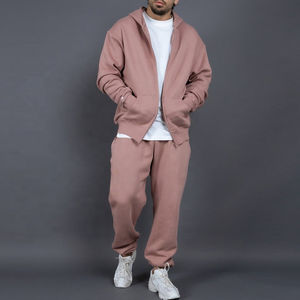 Betteractive, conjunto de chándal con capucha de gimnasio para correr de peso pesado personalizado, transpirable, sólido, con cremallera para el logotipo deportivo de salón de invierno para hombres - Product Image 4