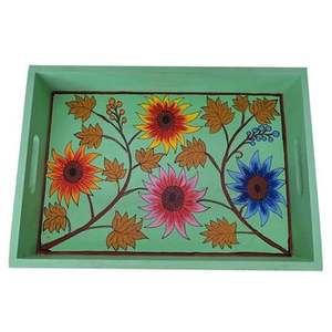 Recién llegado, bandeja de servicio Meena, logotipo personalizado de madera Real impreso, electrodoméstico fuerte, perfecto para platos de comida - Product Image 3