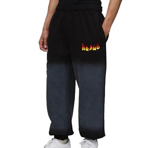 2025 nouveau arrivé personnalisé DTG imprimé Logo soleil décoloration lavé pantalons pour hommes 100% coton lourd Streetwear pantalons de survêtement pour hommes - Product Image 1