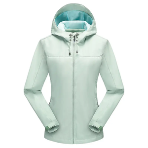 Venta al por mayor OEM personalizado de nailon azul con capucha a prueba de viento impermeable de alta calidad chaquetas cortavientos de primera calidad para hombres y mujeres - Product Image 2