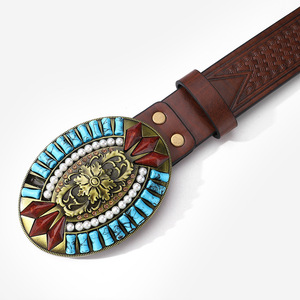 オールドタウンロード カウボーイベルト ヴィンテージスタッズレザー エステティックベルト TikTokトレンドベルト メンズ＆レディース向け - Product Image 5