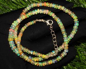 ลูกปัด40.30เพชรโอปอลสีรุ้งเอธิโอเปียนธรรมชาติสำหรับสร้อยคอสำเร็จรูปที่หรูหรา - Product Image 6