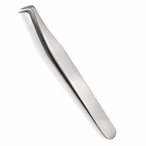 Pince à épiler en acier inoxydable en forme de L, outil de précision pour l'extension de cils en volume et l'isolation - Product Image 4