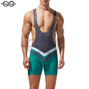 Hommes rayé lutte Singlet body Fitness entraînement combinaison corps Shaper Corset musculation justaucorps Gym entraînement vêtements de sport - Product Image 6