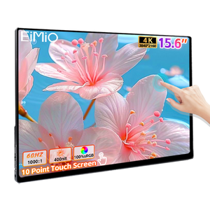 Moniteur de jeu portable Eimio 4K 15,6'' 3840*2160 IPS 10 points tactiles Type-C avec haut-parleur intégré, support pour Macbook, 60Hz - Product Image 1