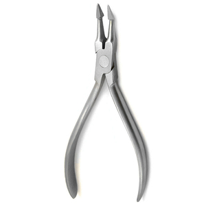 Alicates de ortodoncia reutilizables, alicates de laboratorio de ortodoncia manual para eliminación y colocación de arcos de alambre, material de acero - Product Image 4