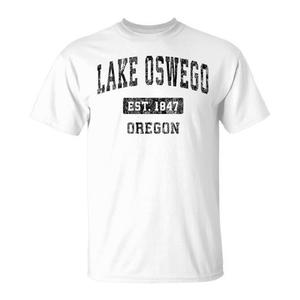 T-shirt premium vintage sportiva di Lake Oswego Oregon, T-shirt promozionale vintage sportiva - Product Image 1