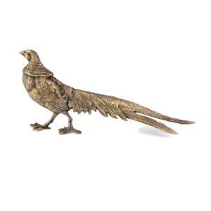 Sculpture de statue en métal de la plus grande qualité Sculpture décorative de canard doré pour la maison et le bureau - Product Image 3