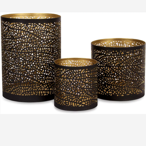 เชิงเทียนแนวโบราณเชิงเทียนสไตล์โมร็อกโกที่วางบนเชิงเทียนโลหะดีไซน์ใหม่สำหรับงานแต่งงานที่โรแมนติกและของตกแต่งบ้านสไตล์ยุโรป - Product Image 2