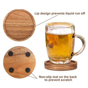 Square Walnut Coasters & Round Shape Wooden Polished & shed - Product Image 5