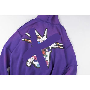 เสื้อสเวตเตอร์ผ้าฝ้ายมีฮู้ดสำหรับผู้ชายเสื้อสเวตเตอร์สไตล์ลำลองแนวสตรีทสำหรับ100% - Product Image 2