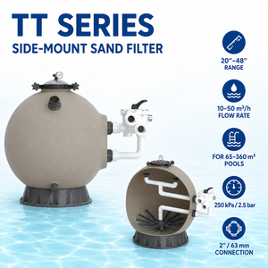 <span class=keywords><strong>Filtre</strong></span> à sable pour <span class=keywords><strong>piscine</strong></span> à montage latéral Tt Series 20 48 pouces, 10-50 m³/h, réservoir filtrant en HDPE, filtration de puits d'eau - Product Image 1