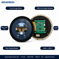 Écran tactile rond haute luminosité Kingtech OEM 4 pouces 720x720 à cadre ouvert pour terminaux de contrôle intelligents, module LCD