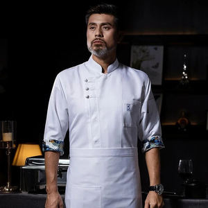 Venta caliente estilo chino Catering restaurantes Chef uniforme cocinas Chef uniforme con mangas de tres cuartos para hombres y mujeres - Product Image 4